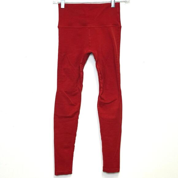 Alphalete Halo Compression Leggings Red Small - Picture 2 of 6